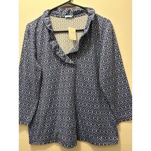 J. McLaughlin Woman's Current Diamond shirt, New w/tags, XL